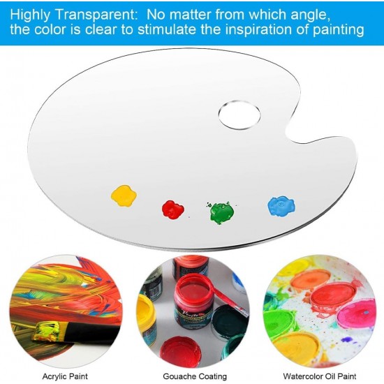 Acrylic pallet 20*30 oval 2.6 mm thick, smooth, medium plain